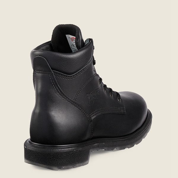 Mens Red Wing Supersole® 2.0 - 6-inch Soft Toe - Work Boots Black - VMI802657